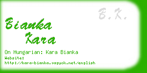 bianka kara business card